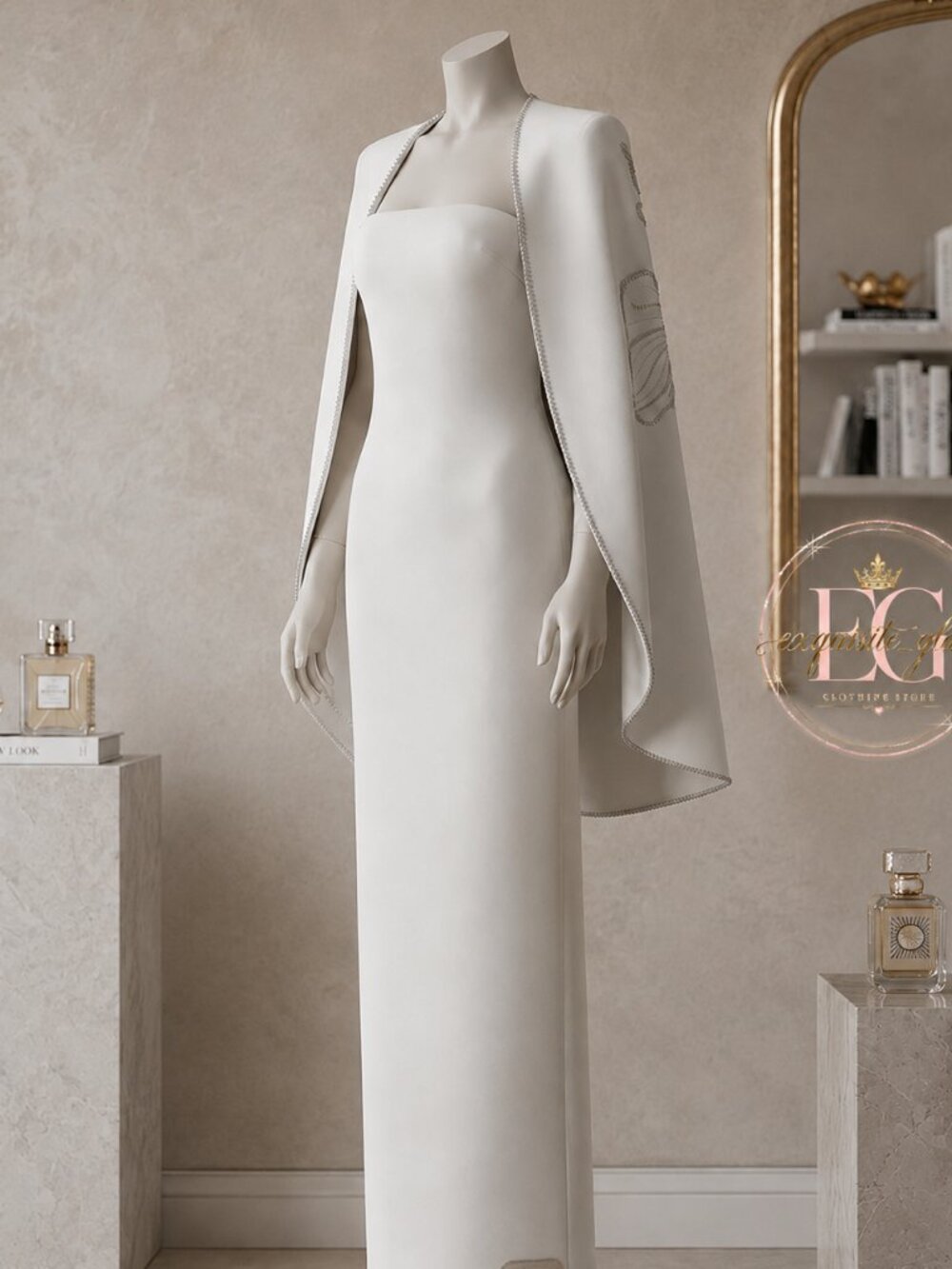 Gorgeous Bridal Gown Couture Designer Wedding Evening Luxurious Embroidery Dress